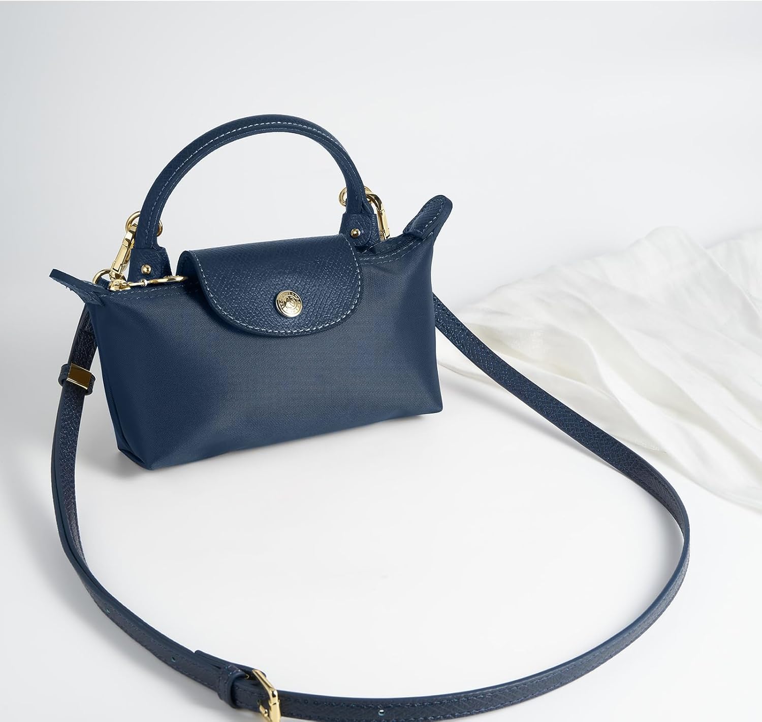 Thumbnail 2 de QIUTIMY Leather Handbag Strap – Adjustable Blue Crossbody Replacement Strap for Longchamp and Similar Bags