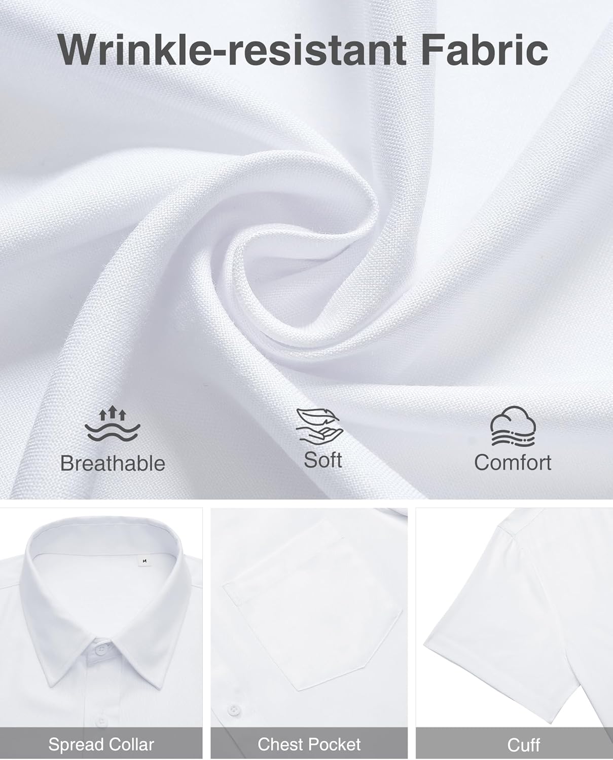 Detalle de siliteelon Leinenhemd Herren Kurzarm Regular Fit – Sommerliches Leinen-Top mit Komfort