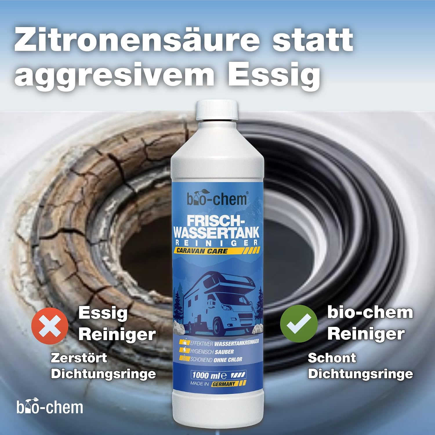 Thumbnail 3 de bio-chem Wassertank Reiniger Wohnmobil 2x 1L – Frischwassertank-Reiniger für Wohnwagen & Camper
