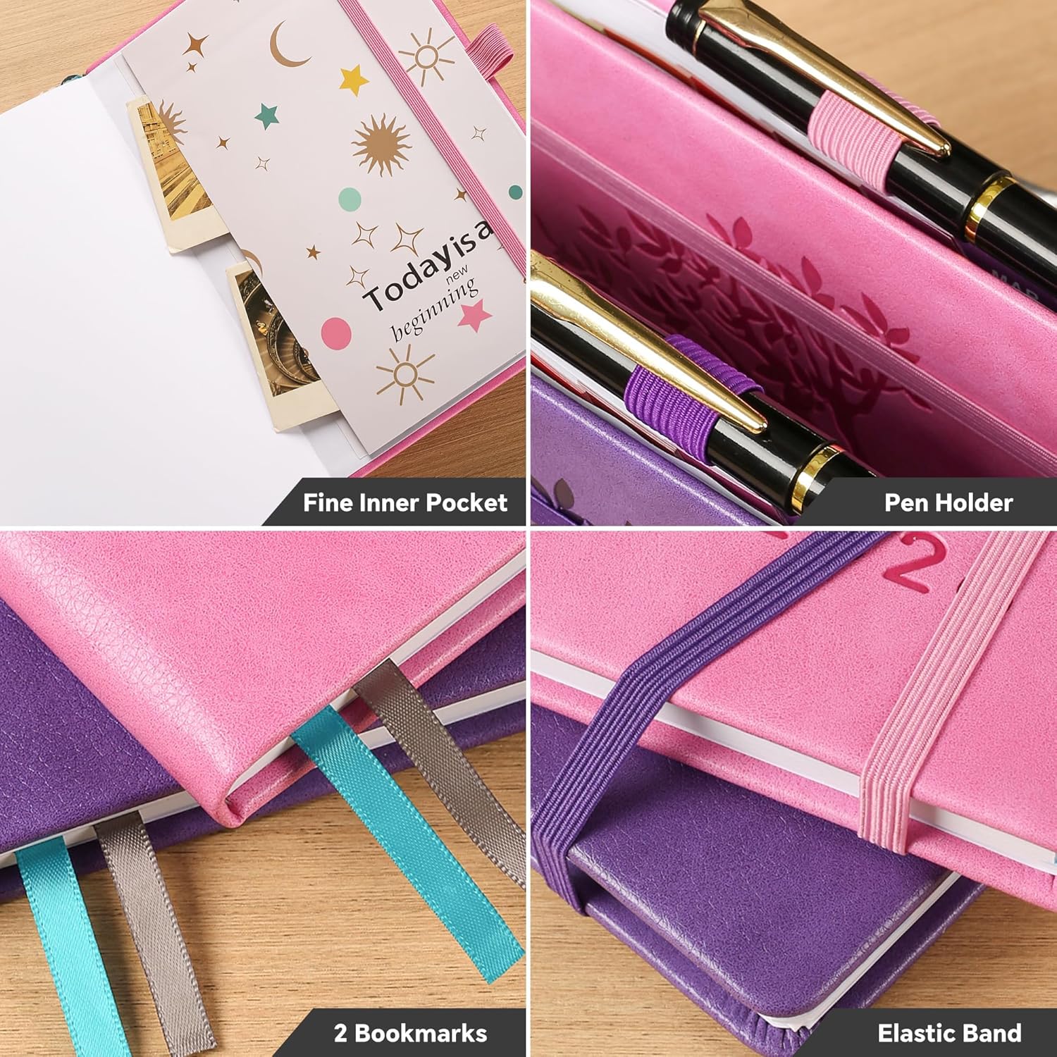 Thumbnail 1 de Academic Diary 2026–2027: Page a Day A5 with Monthly View (Aug 2026–Jul 2027) in Pink