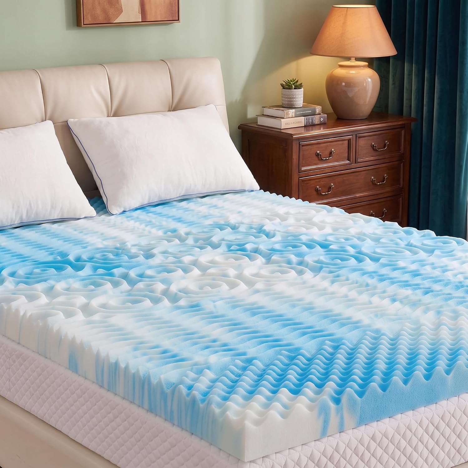 Detalle de Sweetcrispy Memory Foam Mattress Topper 3-Inch