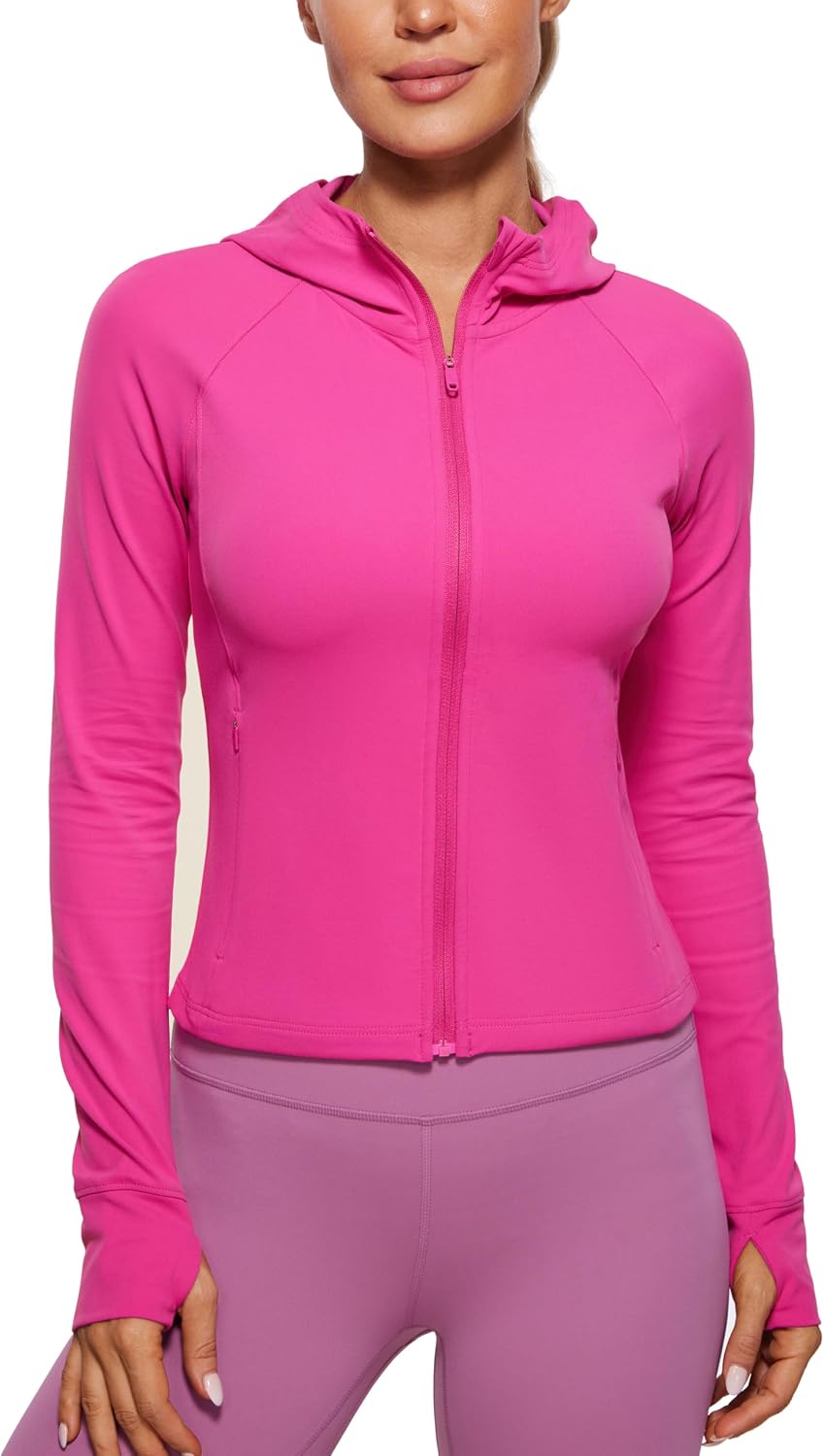 Detalle de CRZ YOGA Butterluxe : veste à capuche d’entraînement femme à fermeture éclair intégrale