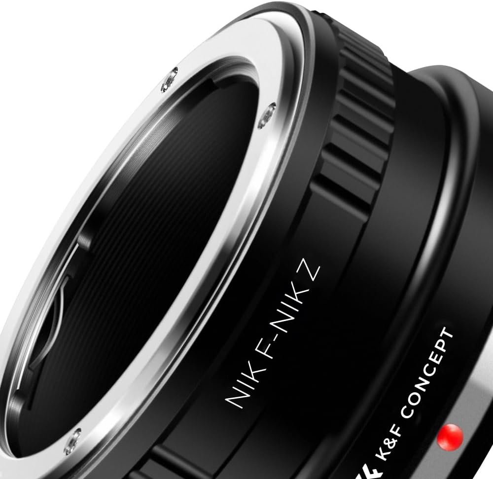 Detalle de K&F CONCEPT NIK-NIK Z Bajonettadapter für Nikon F auf Nikon Z Kameras (Z 7, Z 6) – manuelle Steuerung