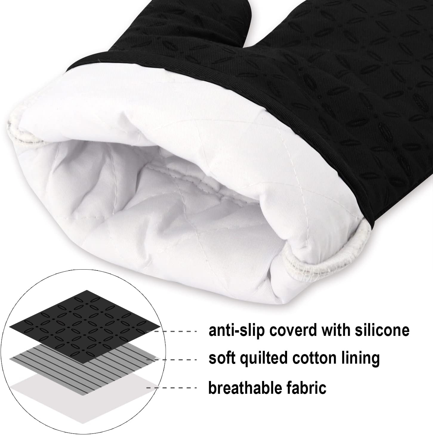 Thumbnail 2 de KEGOUU Oven Mitts 6-Piece Set for High-Heat Cooking