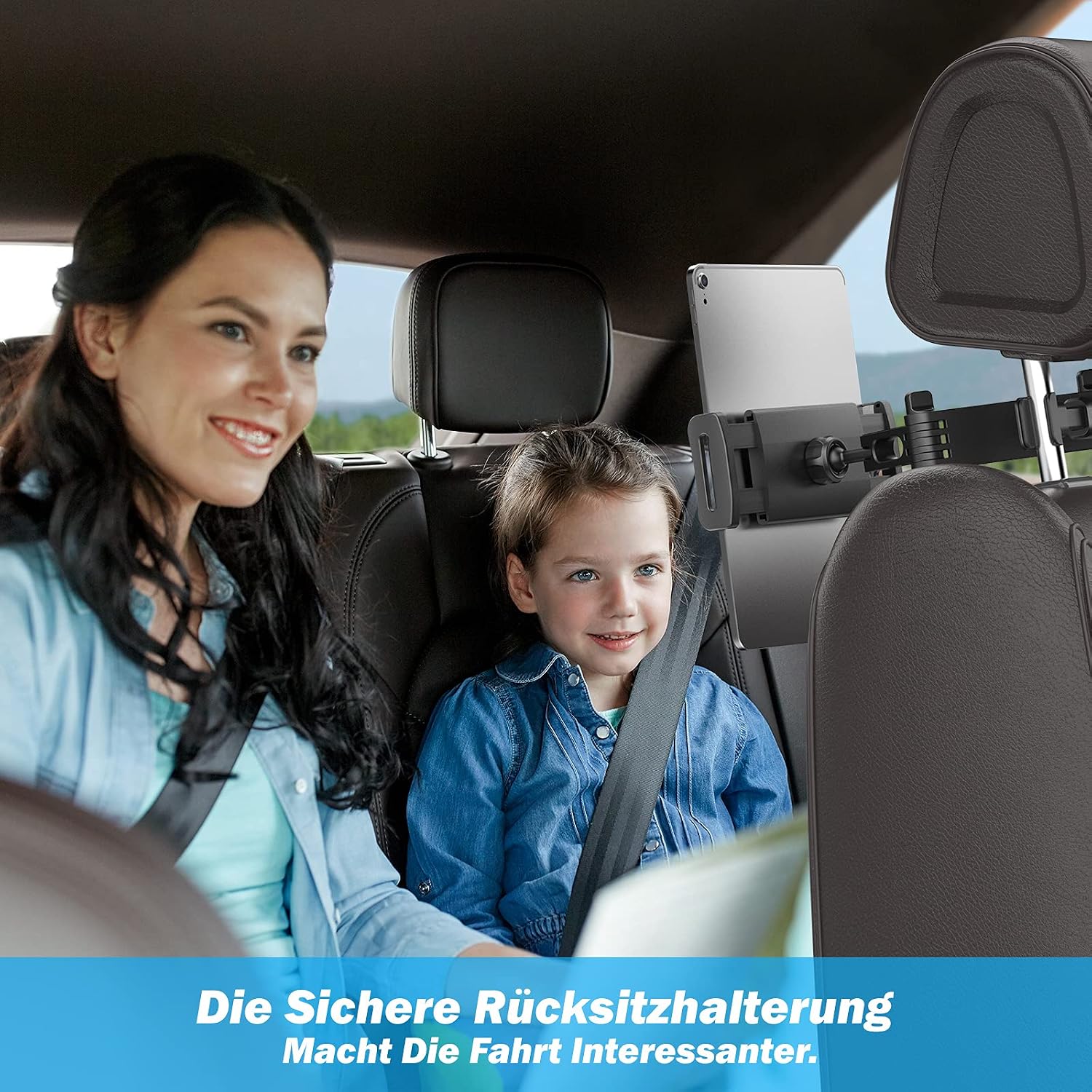 Thumbnail 6 de Shawe Verstellbare Tablet-Halterung Auto – Universal KFZ-Kopfstützenhalterung für 4,7–10,5 Zoll Tablets und Smartphones