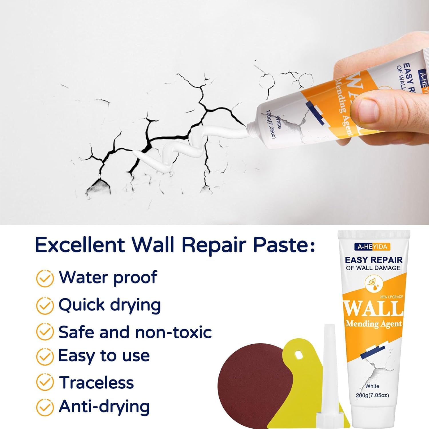 Thumbnail 1 de Spachtelmasse Weiß innen 200 g Wandreparatur