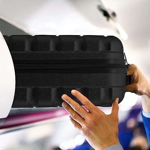 Detalle de Flight Knight Set of 3 Lightweight ABS Case Suitcases (Cabin, Medium & Large) with 5‑Year Warranty