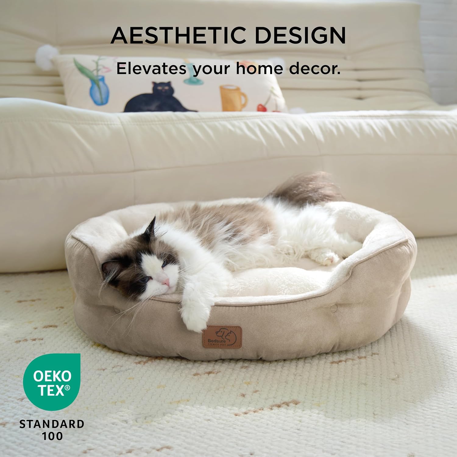 Detalle de Bedsure Cat Bed 51x48x15cm washable