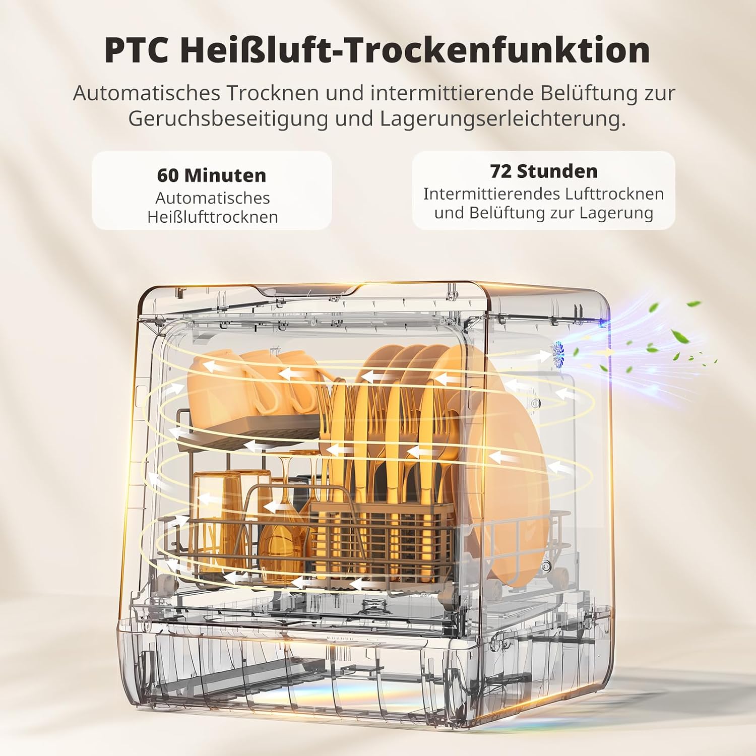 Thumbnail 6 de AIRMSEN TDQR09 Mini-Geschirrspüler mit 5 L