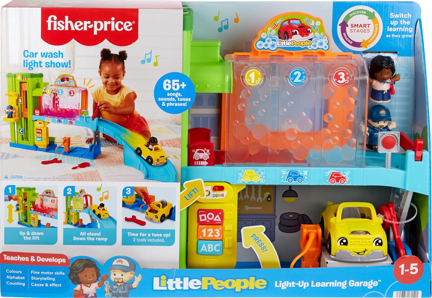 Thumbnail 6 de Fisher-Price Little People Car Garage With Smart Stages Content (HRB33) – Multi-colour UK English