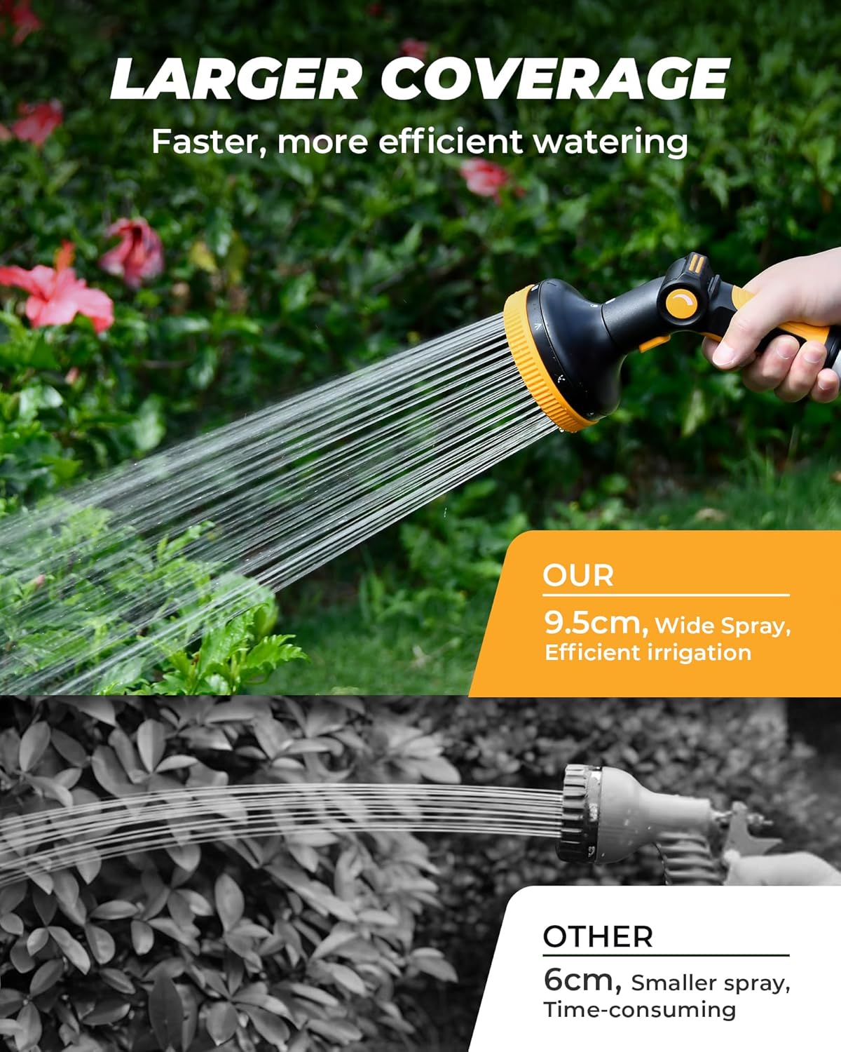 Thumbnail 3 de RAINPOINT Hose Pipe Spray Gun with 8 Patterns and Thumb Flow Control