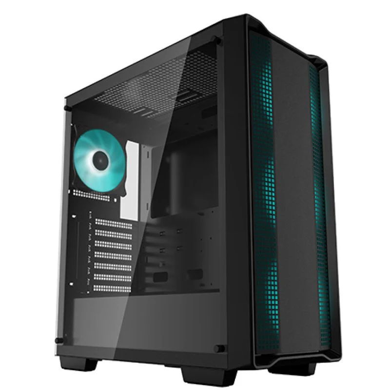 Detalle de DeepCool CC560 Semitorre ATX con cristal templado y USB 3.0 🖥
