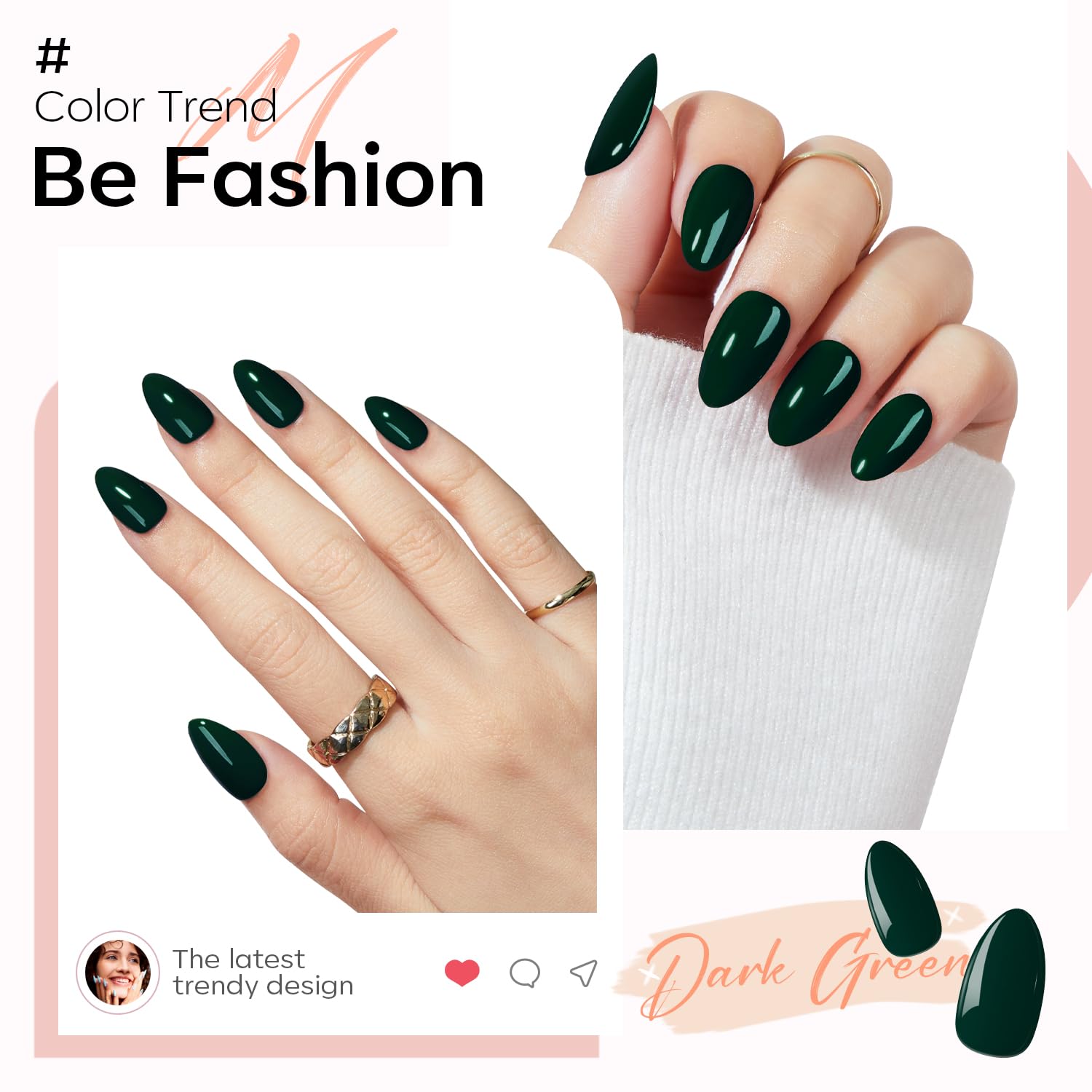 Detalle de Modelones Press On Nails 32 pcs for St. Patrick’s