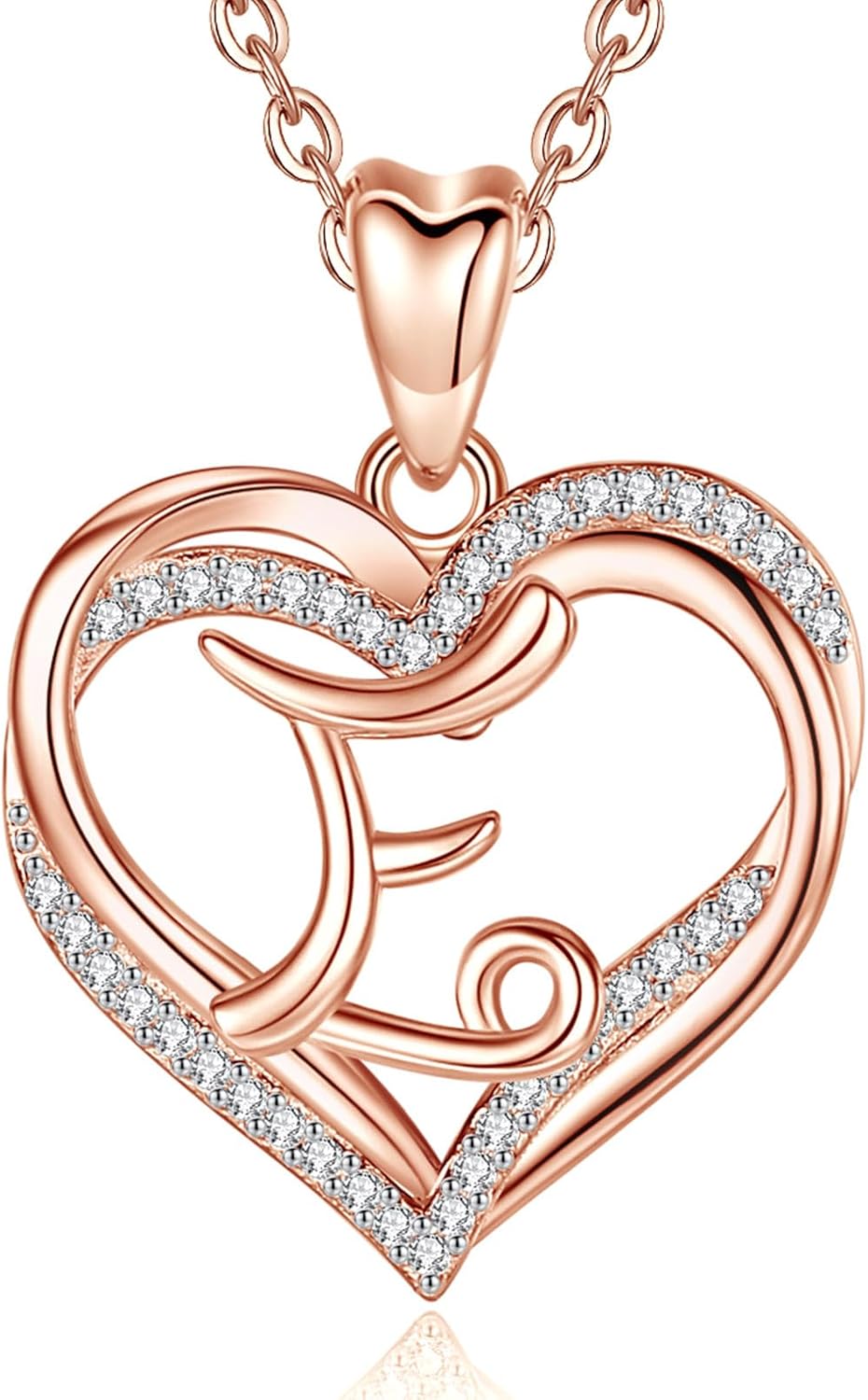 Detalle de INFUSEU collana lettera A cuore, 20 pollici
