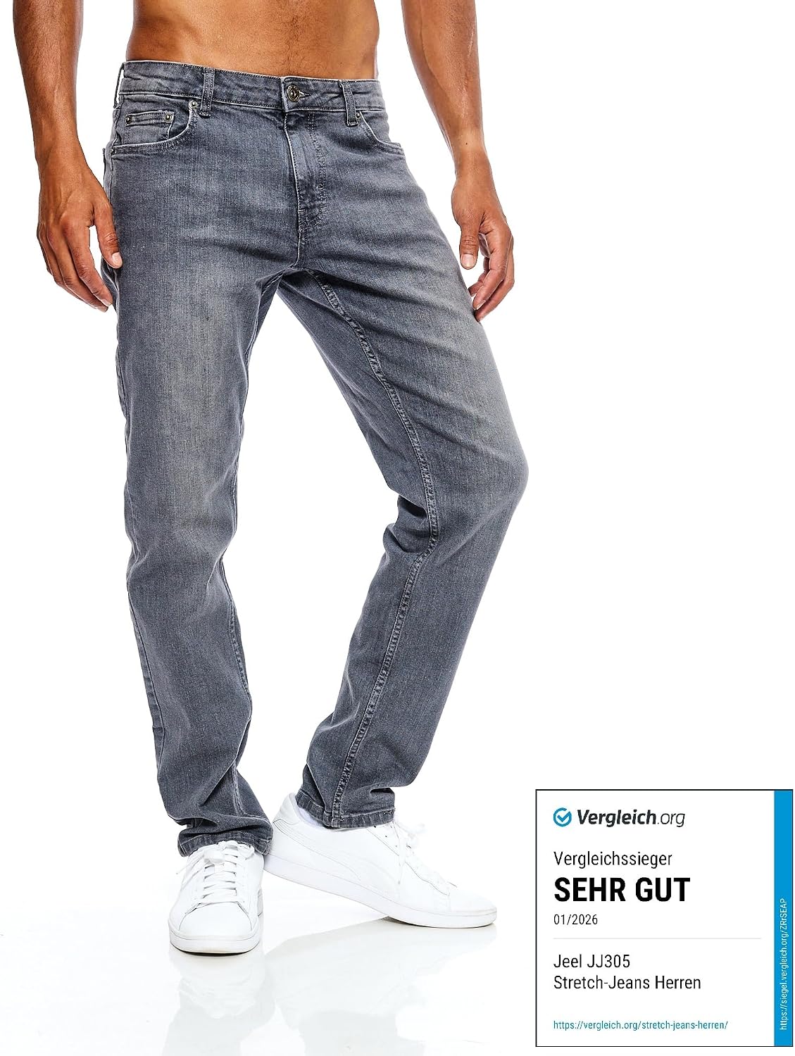 Thumbnail 2 de Jeel Herren Jeans Regular-Fit Straight 5 Taschen