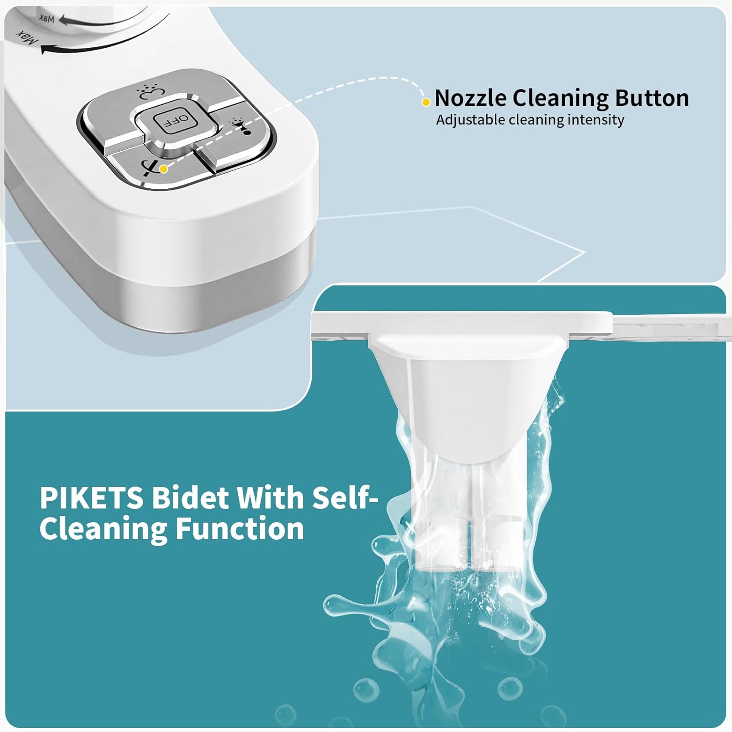 Detalle de PIKETS bidet attachment with double nozzle