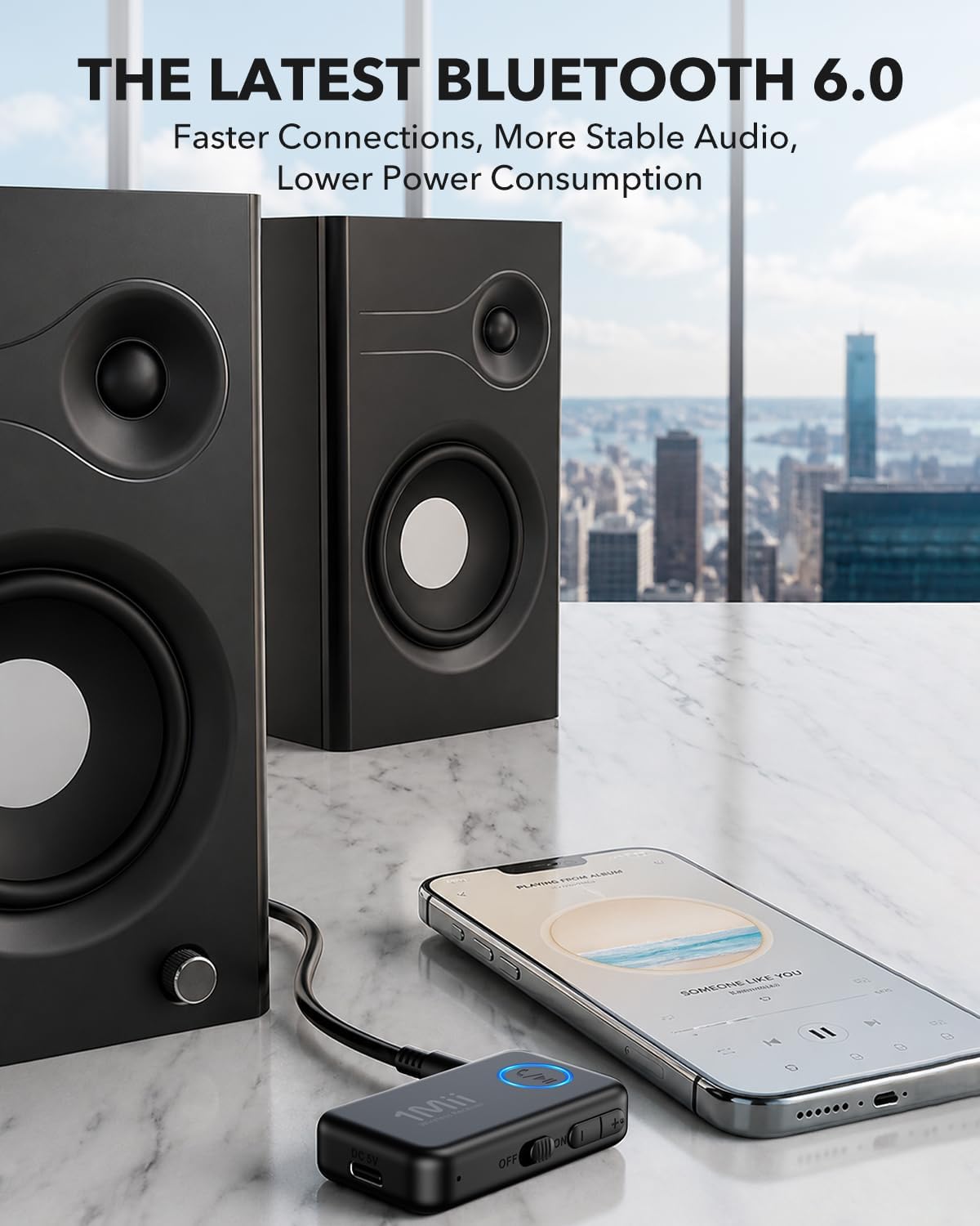 Detalle de 1Mii Bluetooth 5.3 music receiver, 16H