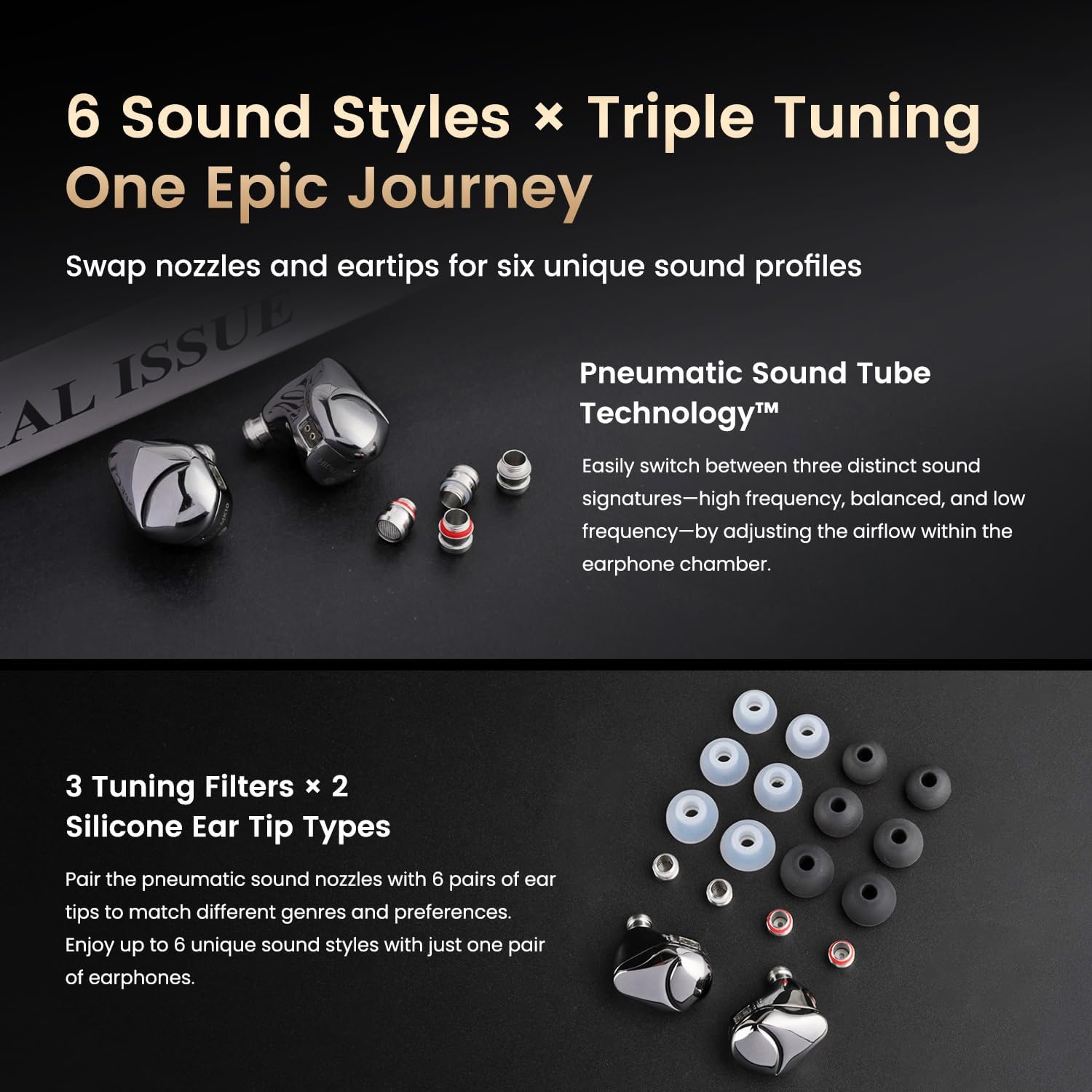 Detalle de Hidizs MK10 ArcSonics Wired IEM Earphones