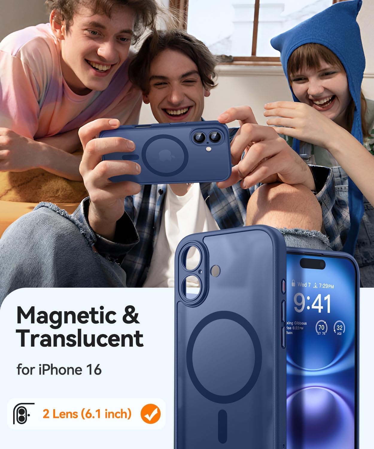 Thumbnail 1 de CANSHN Magnetic iPhone 16 Case 6.1