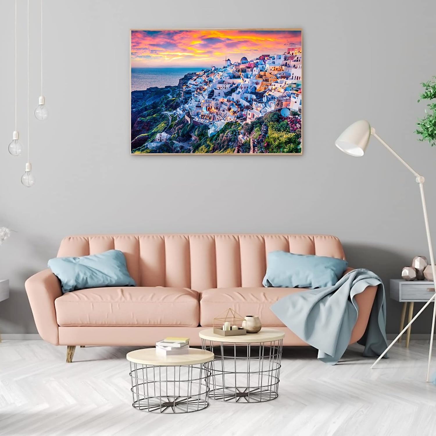 Thumbnail 3 de Santorini Island 1000-Piece Jigsaw Puzzle for Adults (Aegean Sea) – Seaside Sunset Artwork
