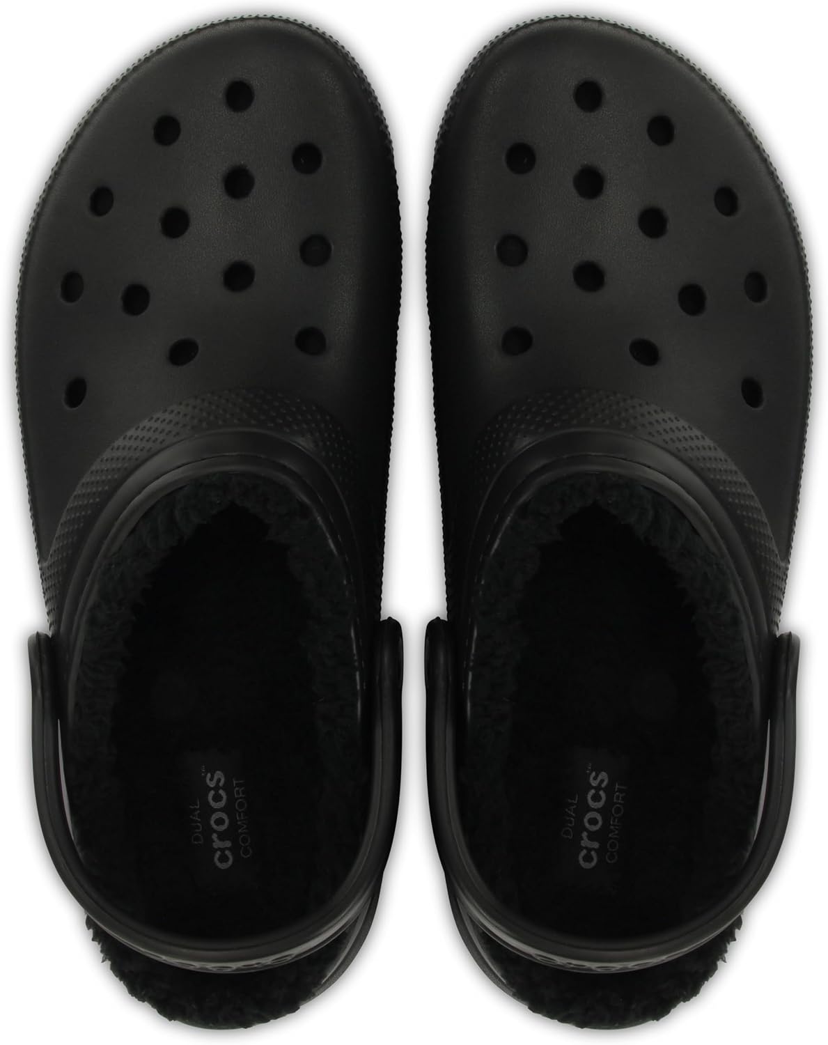 Detalle de Crocs Classic Unisex Lined Clog with Fuzzy Liner – Black, UK M8/W9