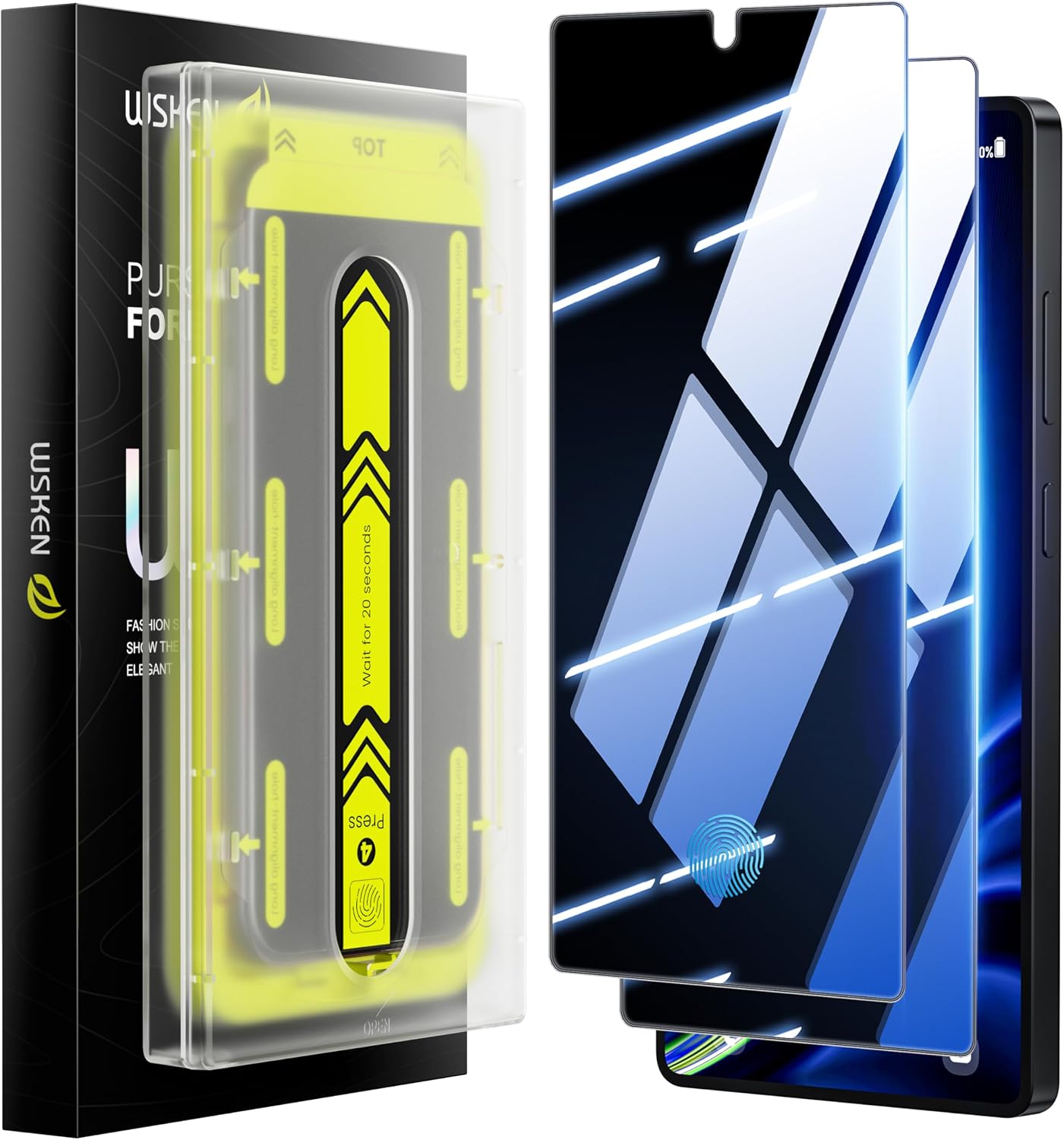 Detalle de WSKEN 25° Anti Spy Privacy Screen Protector for Samsung Galaxy S26+/S26 Plus – 9H+ Tempered Glass