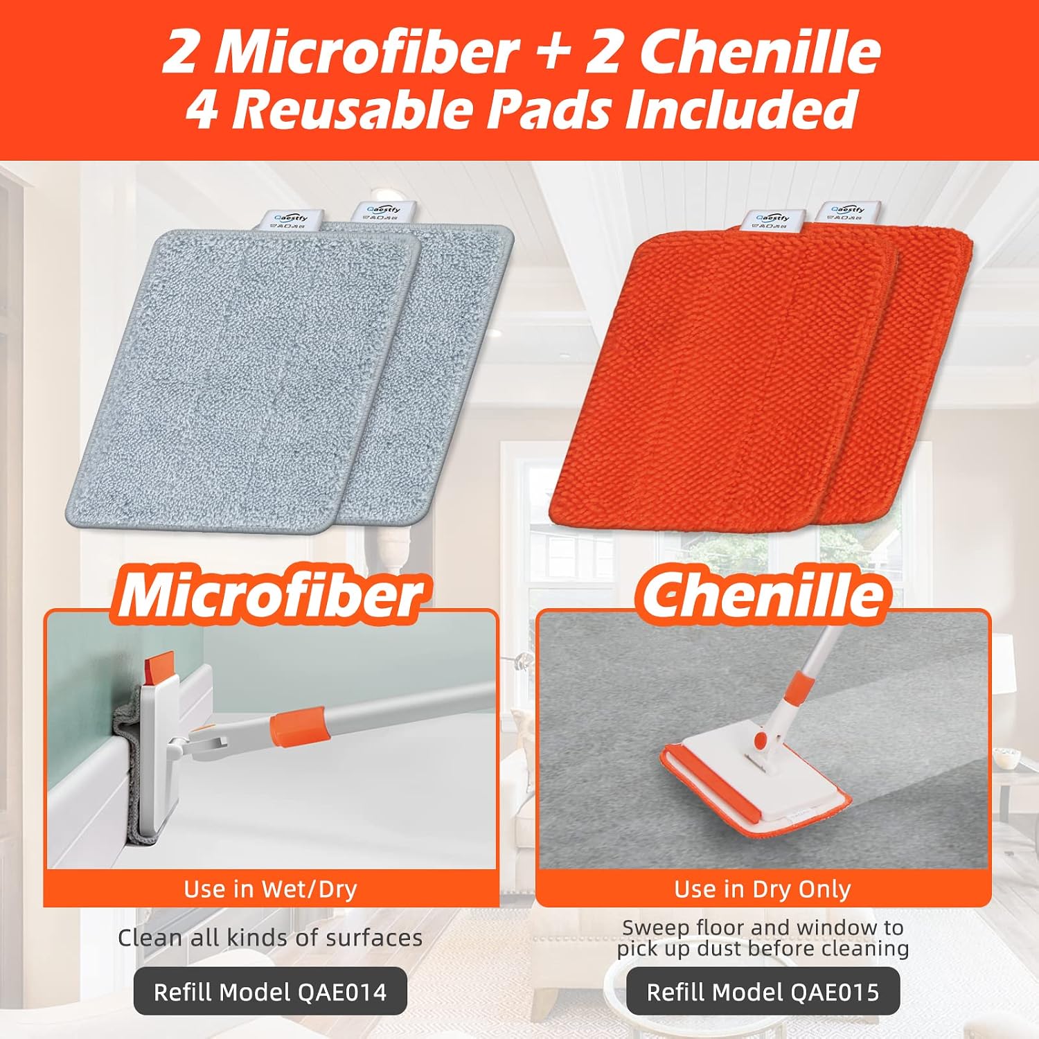 Thumbnail 2 de Qaestfy Wall & Skirting Board Cleaner Mop Tool