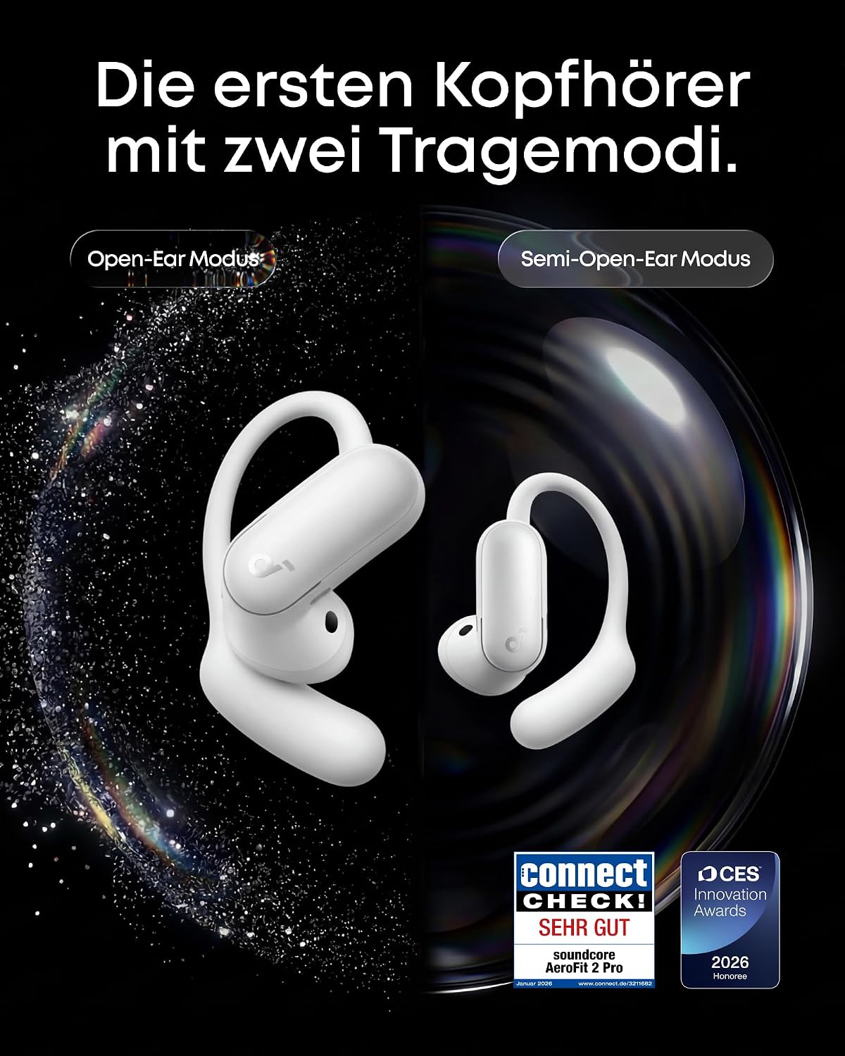 Thumbnail 1 de soundcore AeroFit 2 Pro von Anker – Erste Kopfhörer mit zwei Tragemodi (Open-Ear & Semi-Open-Ear)