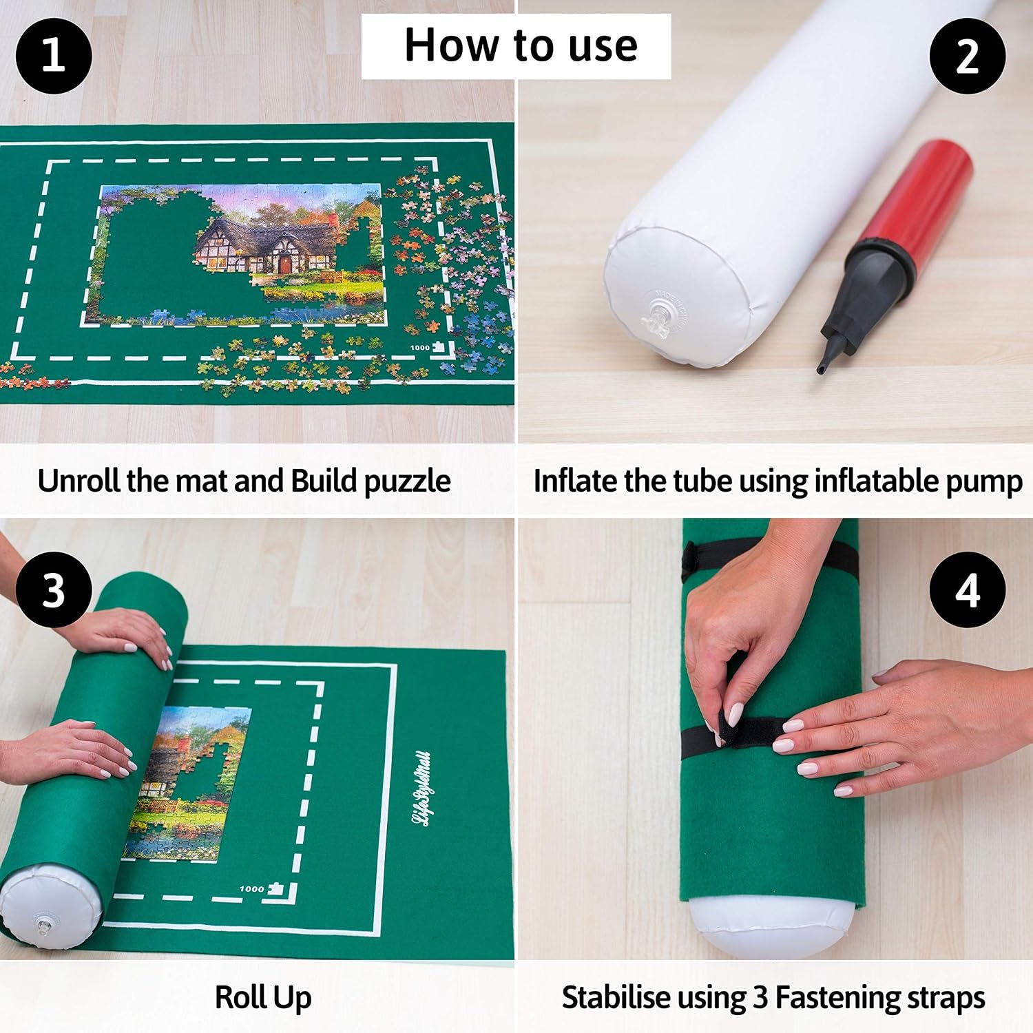 Detalle de LifeStyleMall Jigsaw Mat Roll Up 1500