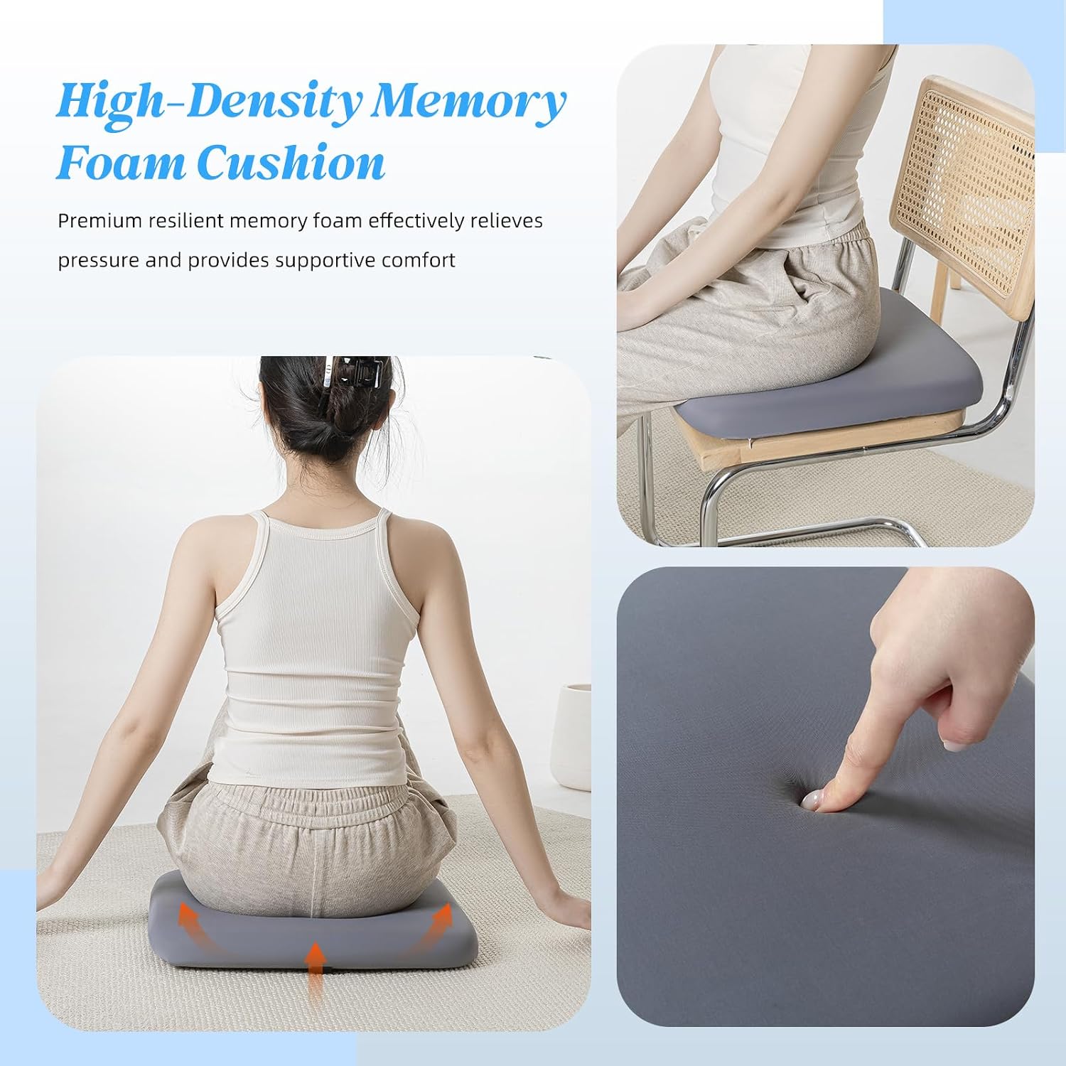 Thumbnail 3 de SheRest QYX-SPZD-HUI-XL X-Large Memory Foam Seat Cushion with Straps