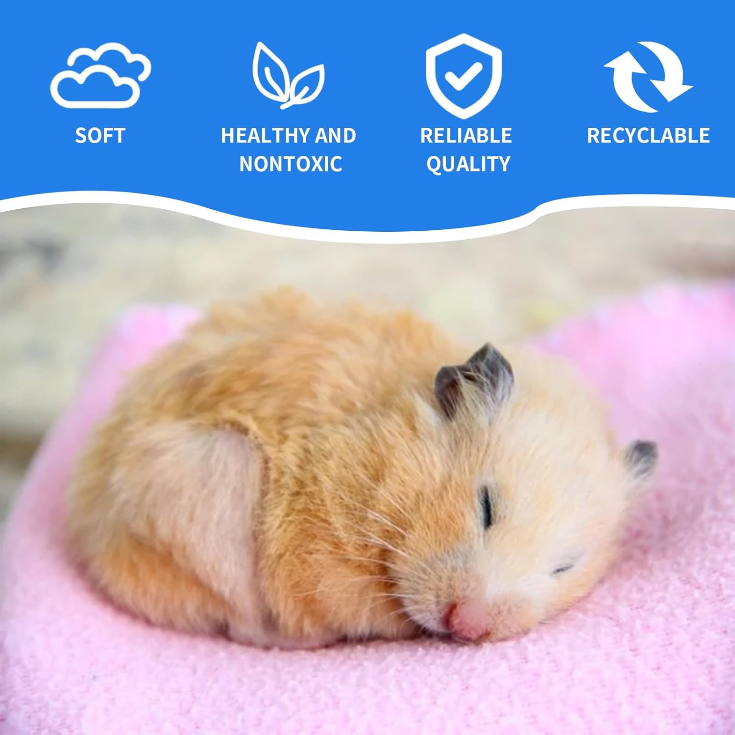 Thumbnail 2 de DYUEE Guinea Pig Fleece Blankets 12-Piece Set (35x75 cm) – Soft Cage Liners & Bedding Mats