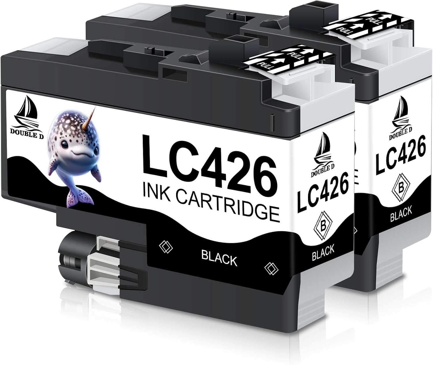 Detalle de DOUBLE D LC426 Black Ink Cartridges for Brother LC426/LC426XL – 2 Pack (BK) for MFC-J4335DW/J4340DW/J4535DW/J4540DW