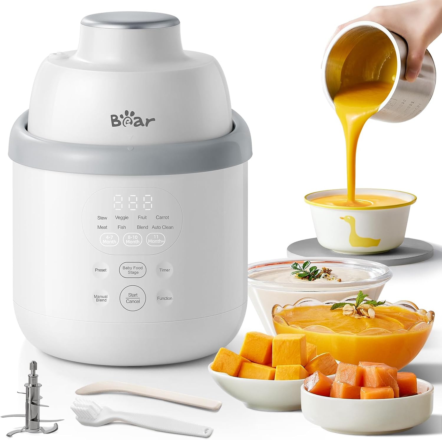 Detalle de Bear Cuiseur vapeur 8 en 1 avec mixeur Premium bébé