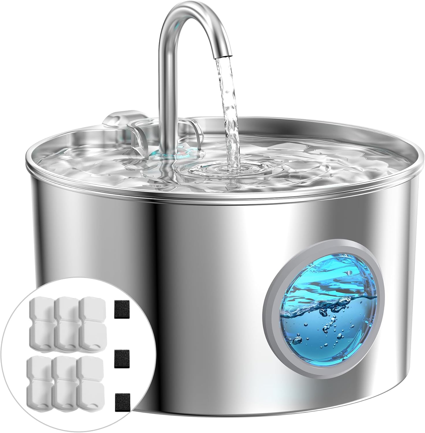 Cat Water Fountain Stainless Steel 2.2L Quiet Fountain for Cats 💧🐱