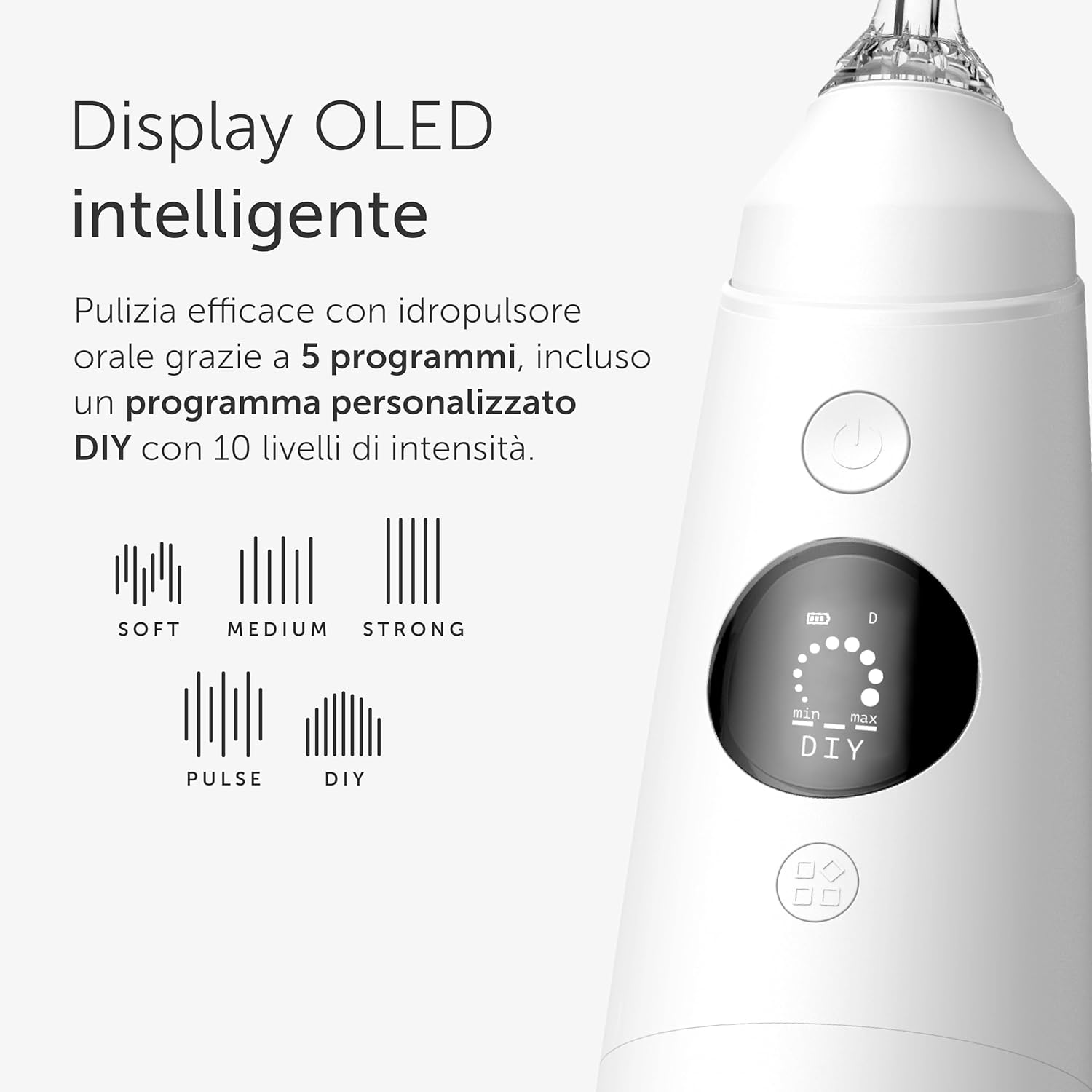 Detalle de Wondersmile Irrigatore orale Pro: tecnologia SmoothFlow, 30 giorni di prova e 4 programmi per denti e gengive