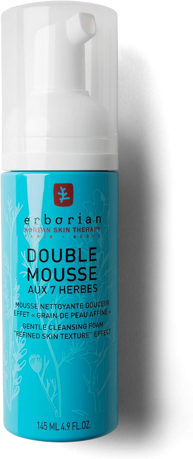 Detalle de Erborian Mousse Doppia Viso alle 7 Erbe – Detergente 2-in-1 per una pelle purificata e dall’aspetto più lucente (145 ml)