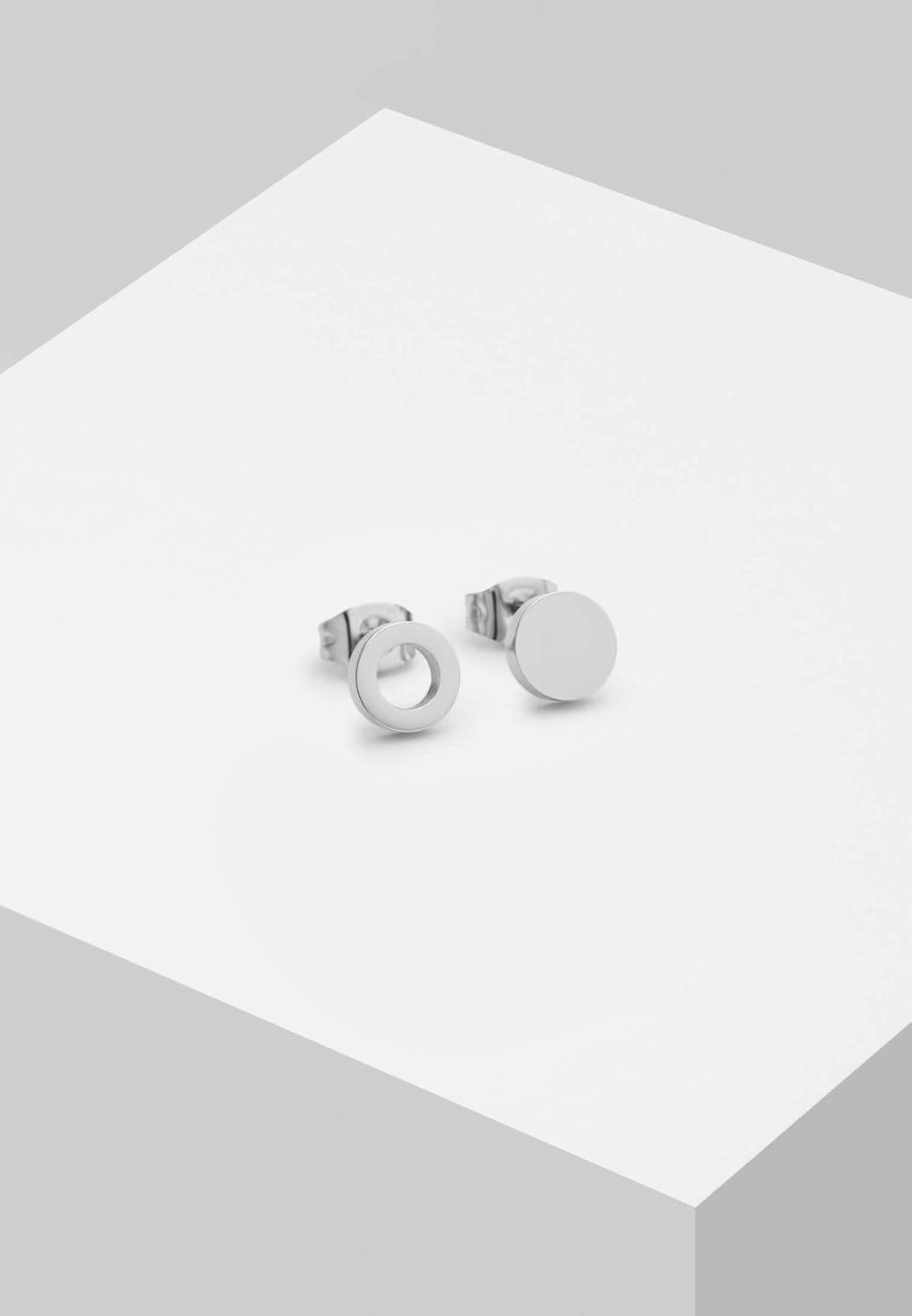 Thumbnail 6 de LIEBESKIND BERLIN Damen-Ohrstecker Basic aus Edelstahl (poliert & mattiert) – kleine Stecker, 7 mm