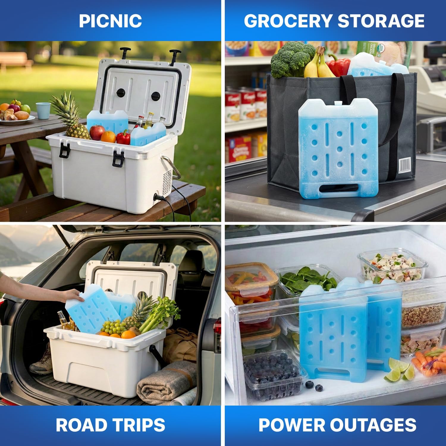 Detalle de Reusable Cooler Ice Packs 10.28 x 7.80 inches