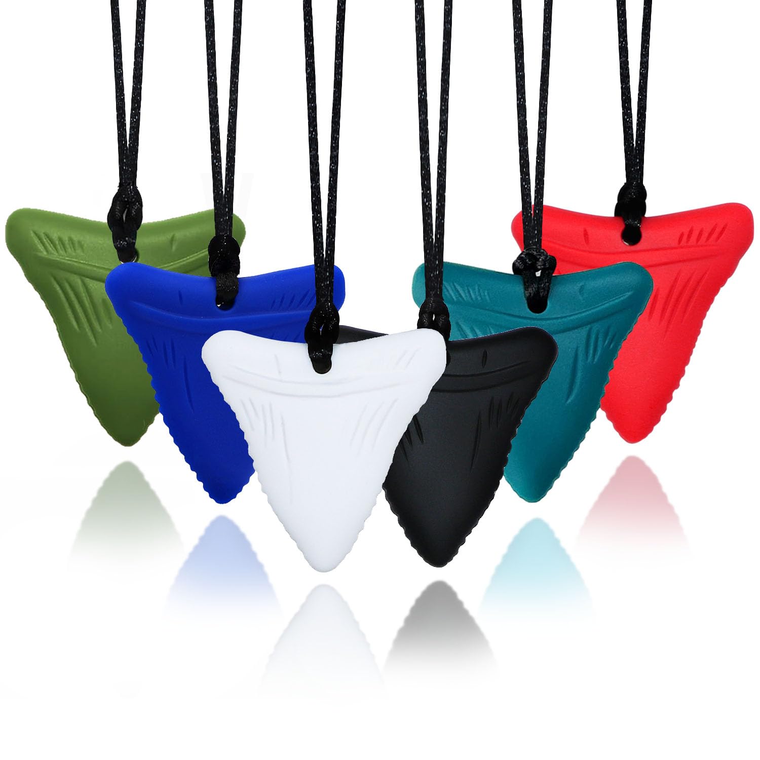 Detalle de 6-Pack Silicone Chew Necklaces with Adjustable Breakaway Clasps