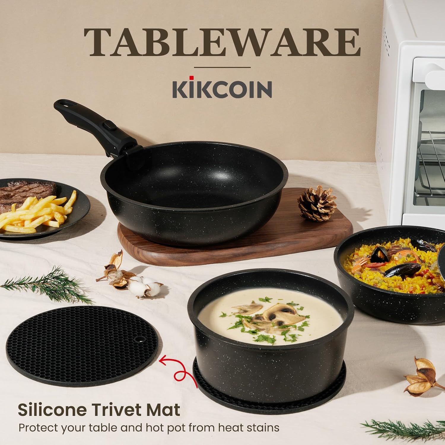 Thumbnail 6 de KIKCOIN 24-Piece Nonstick Cookware Set