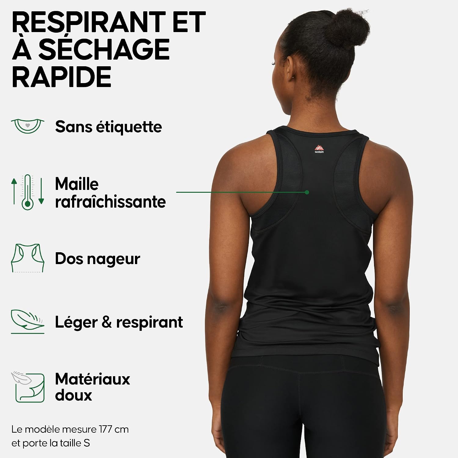 Detalle 2 de DANISH ENDURANCE débardeur sport respirant femme