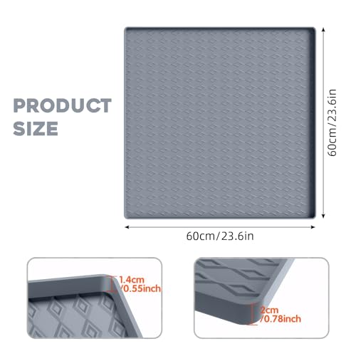 Detalle de Bafeil 60×60cm Silicone Floor Mat: Multifunction Drip Tray and Appliance Protector