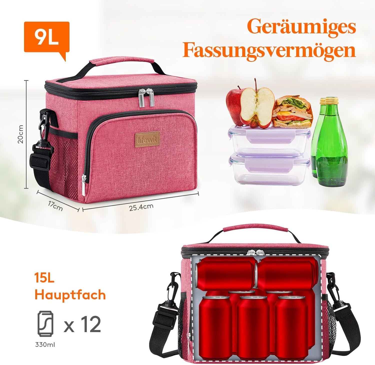 Detalle de Lifewit Isolierte Kühltasche 9 L