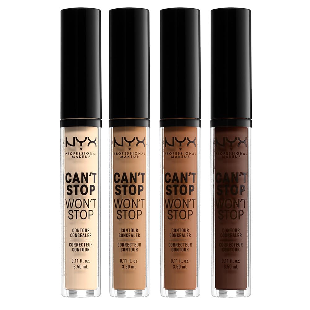 Detalle de NYX Professional Makeup Can't Stop Won't Stop Contour Concealer – wasserfester Abdeckstift, Neutral Buff 10.3 (3,5 ml)