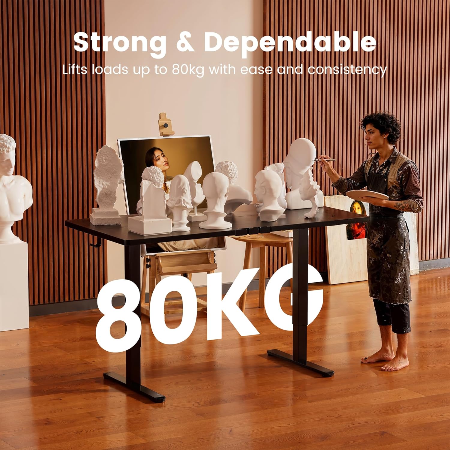 Thumbnail 3 de ErGear Electric Standing Desk 140 x 70 cm with 4 Memory Presets