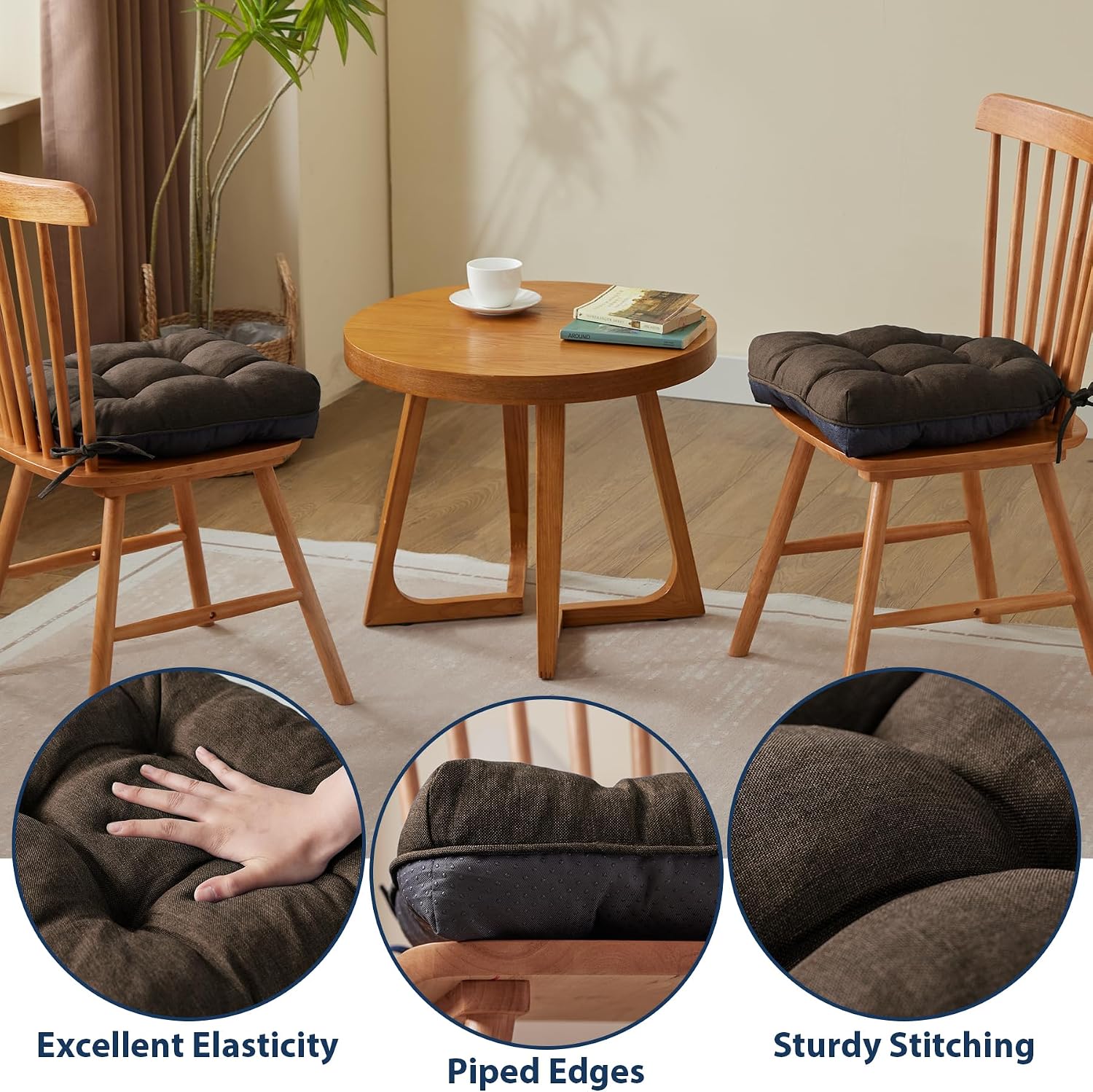 Detalle 1 de IASEAHK Chair Cushions 15.5 x 15.5