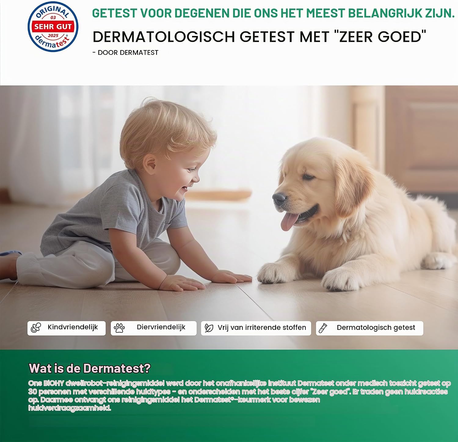 Detalle de BIOHY vloerreiniger voor dweilrobots, concentraat voor parket en laminaat, 1 liter
