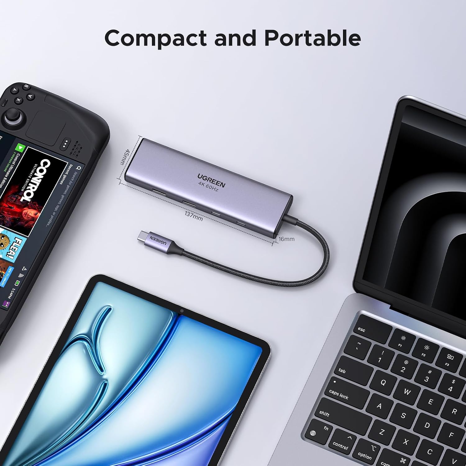 Detalle 2 de UGREEN Revodok 109 USB-Cハブ 9-in-1、4K 60Hz HDMI・PD 100W・有線LAN対応