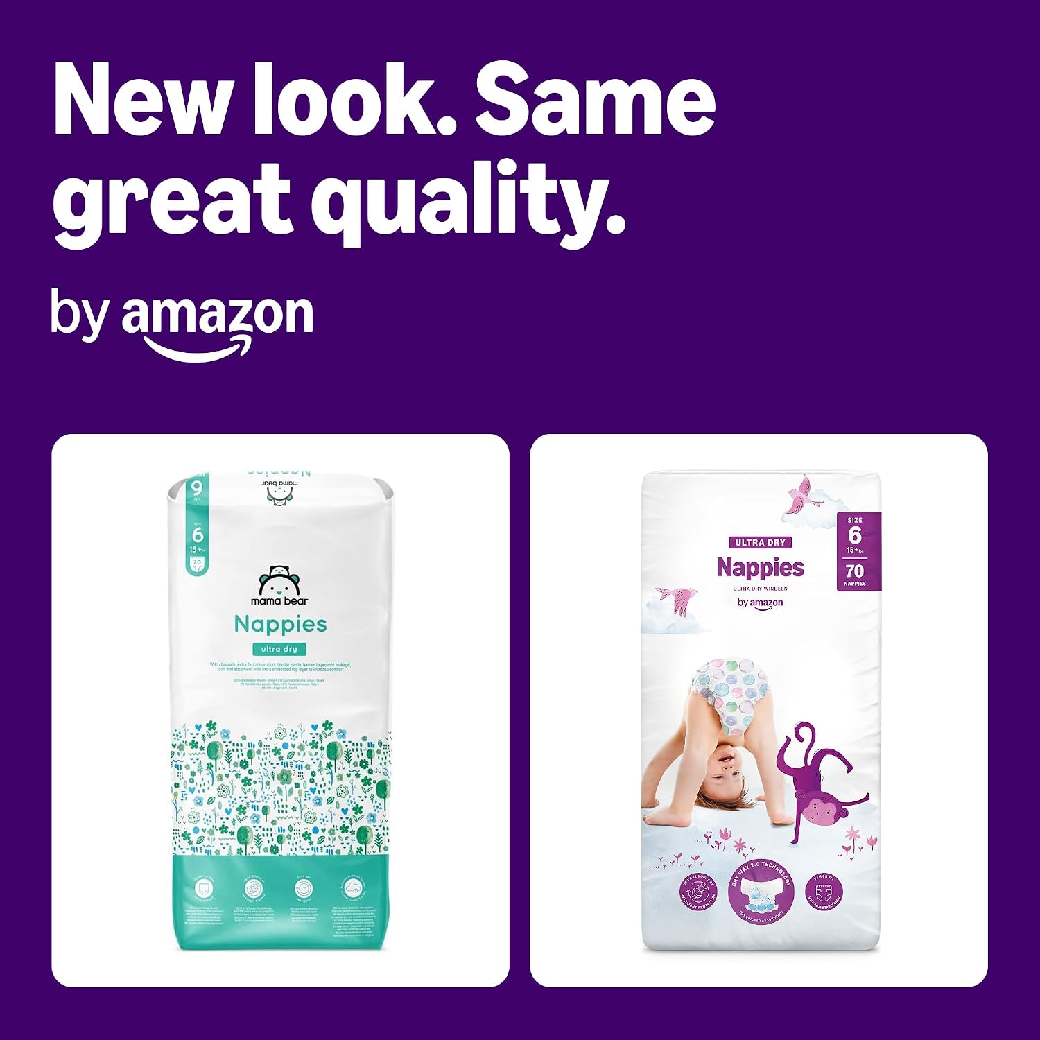 Thumbnail 1 de By Amazon Ultra Dry Nappies Size 6 140 units