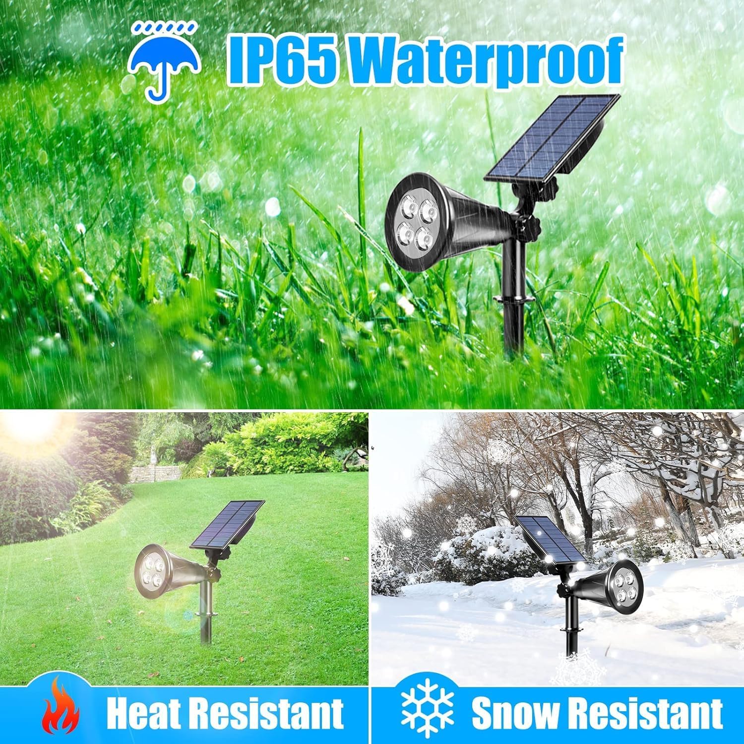 Thumbnail 6 de T-SUN LED Solar Spotlight 2-Pack (180° adjustable) – Waterproof outdoor security lights for gardens